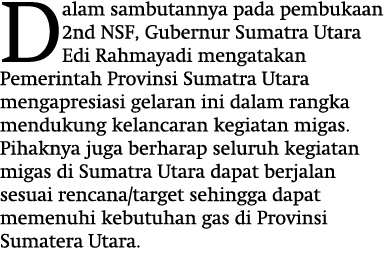 Dalam sambutannya pada pembukaan 2nd NSF, Gubernur Sumatra Utara Edi Rahmayadi mengatakan Pemerintah Provinsi Sumatra...