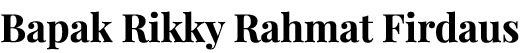 Bapak Rikky Rahmat Firdaus