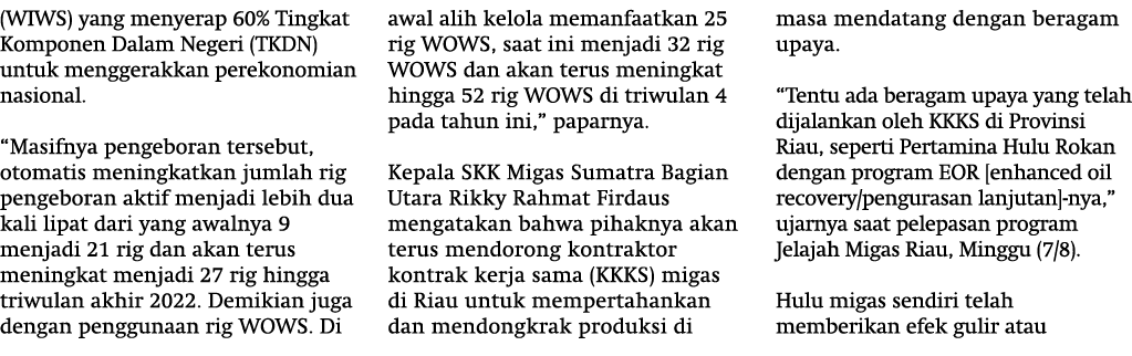 (WIWS) yang menyerap 60% Tingkat Komponen Dalam Negeri (TKDN) untuk menggerakkan perekonomian nasional. “Masifnya pen...